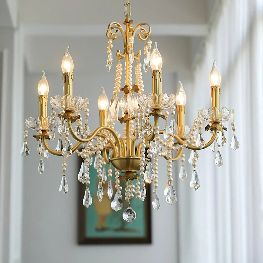 Floral Candelabra Crystal Chandelier
