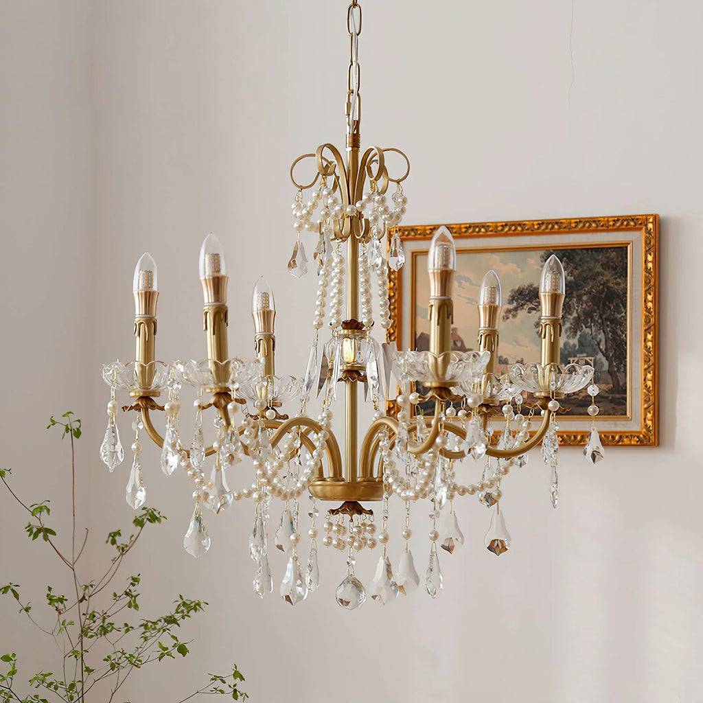 Floral Candelabra Crystal Chandelier