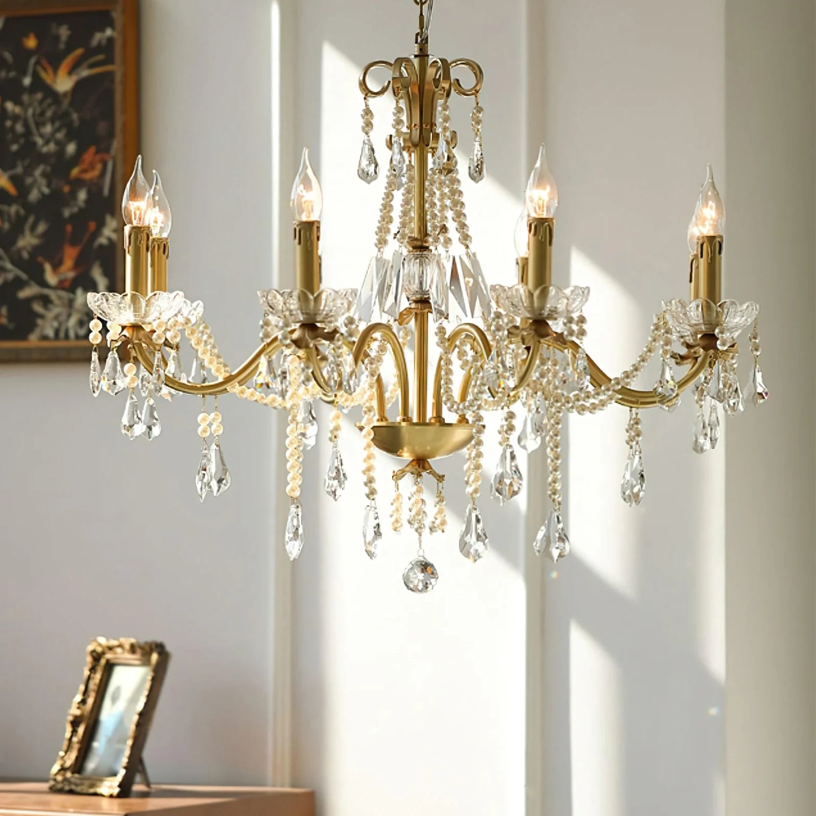 Floral Candelabra Crystal Chandelier