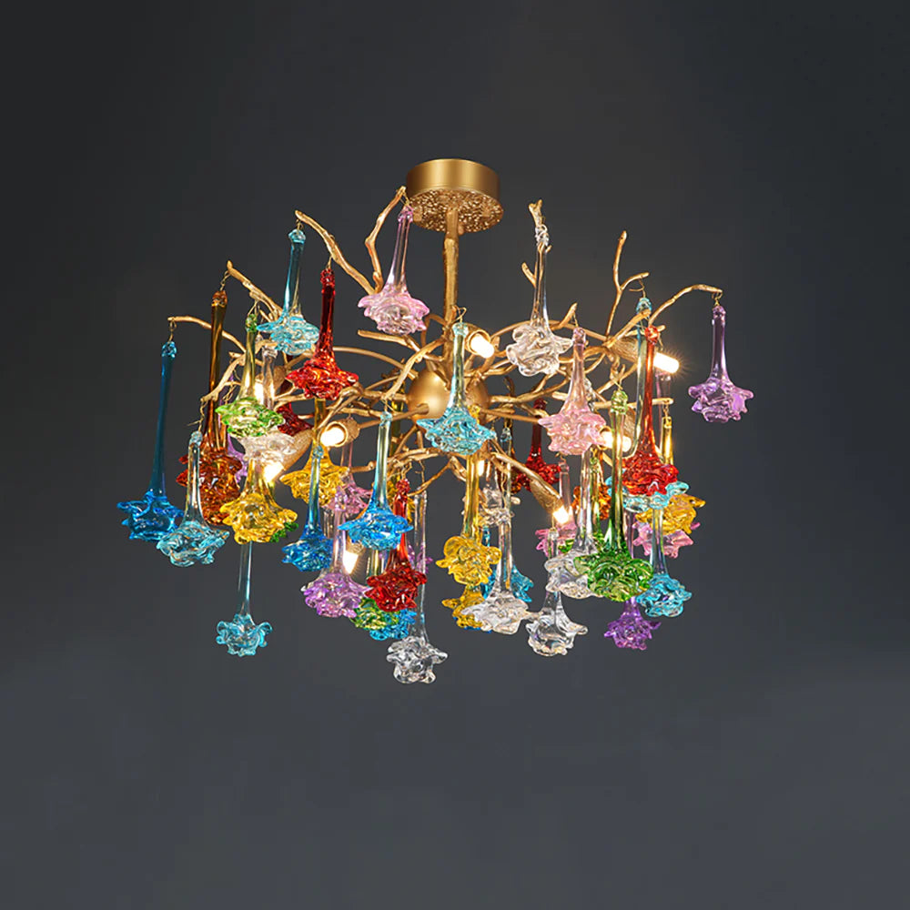 Tree Branch Glass Color Chandelier