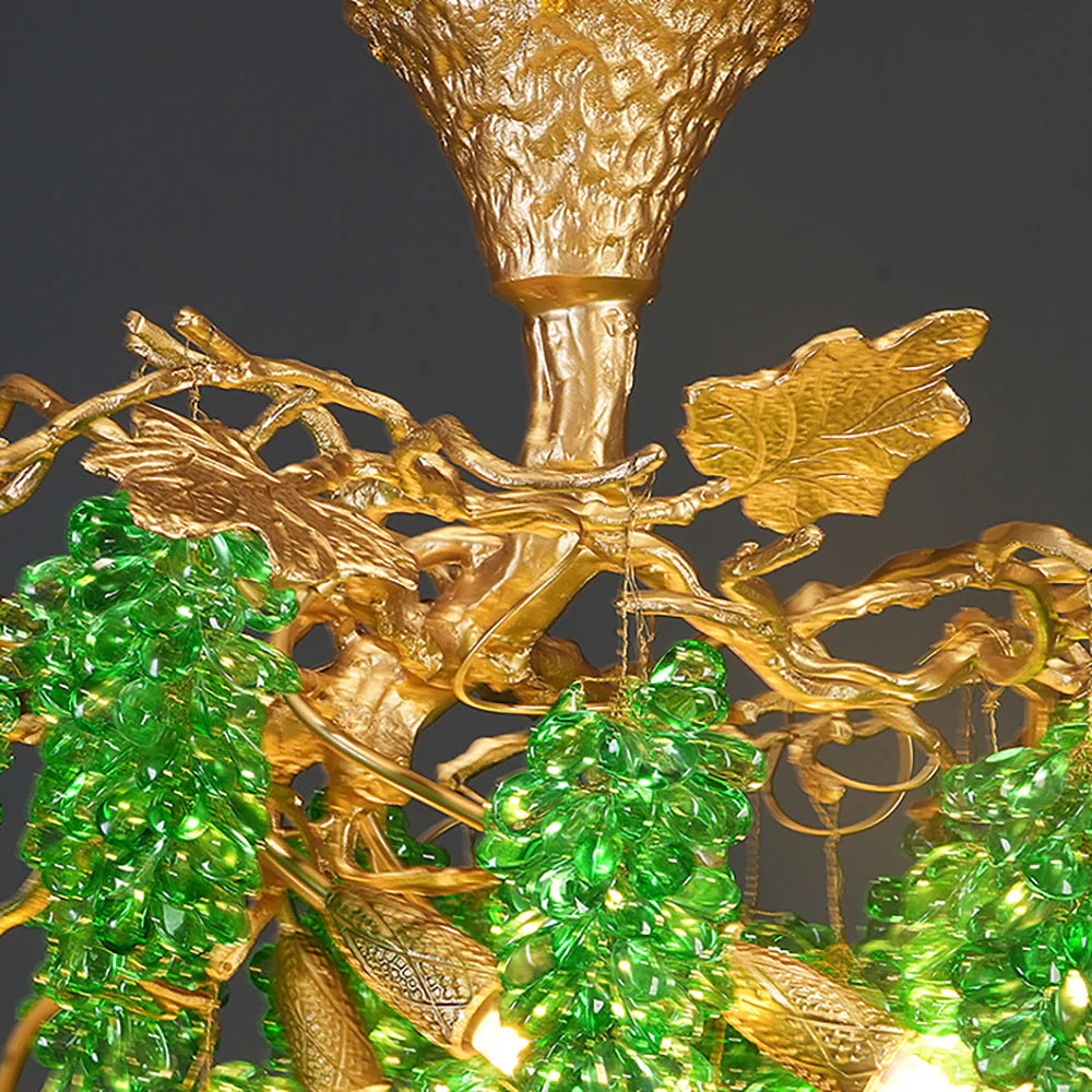 Tree Branch Glass Grape Chandelier
