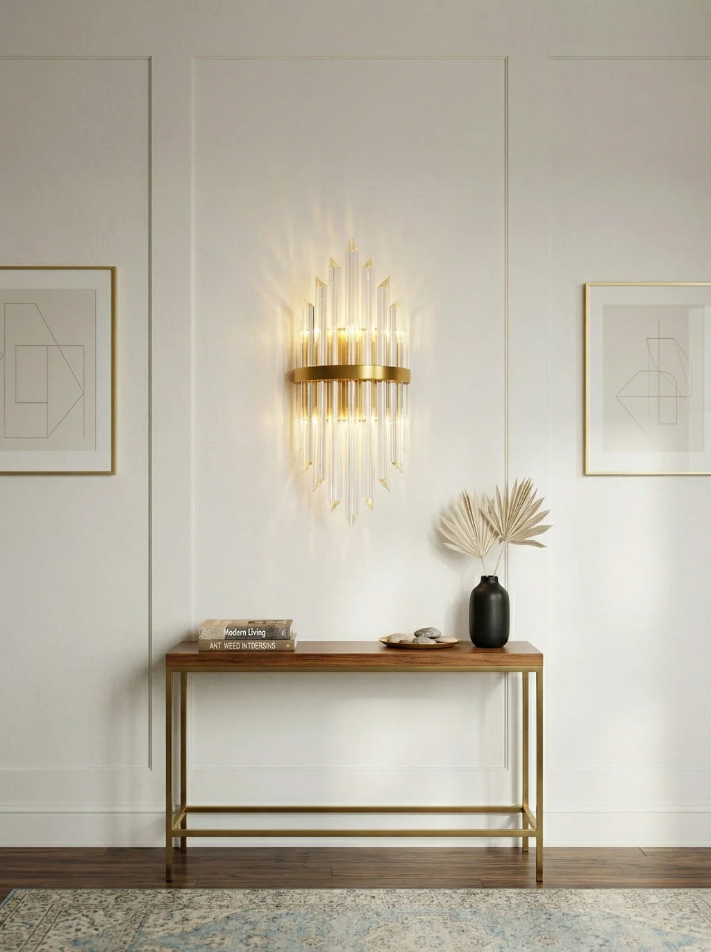 Triangular Crystal Rod Wall Lamp