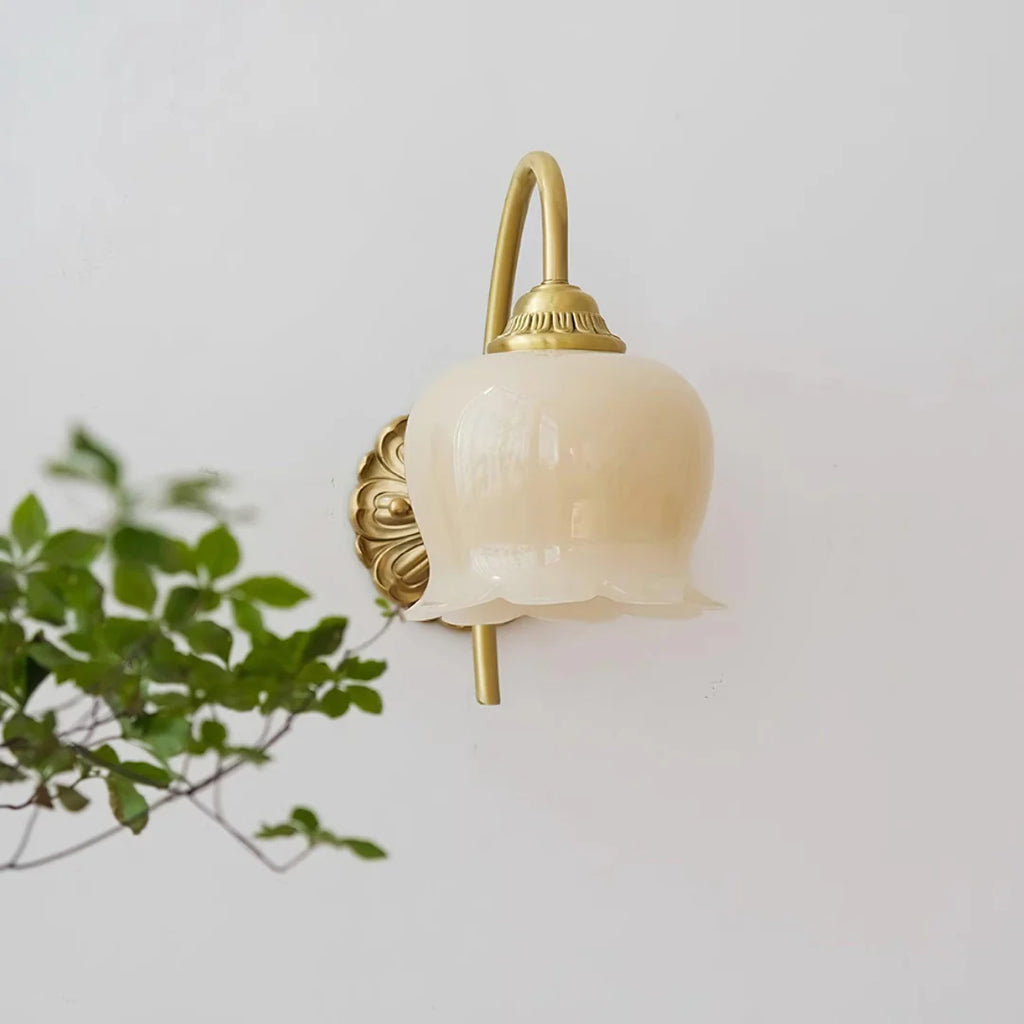 Valley Flower Brass Wall Lamp