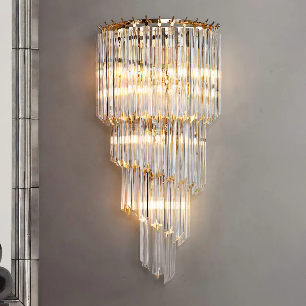 Tapered Alana Crystal Wall Lamp