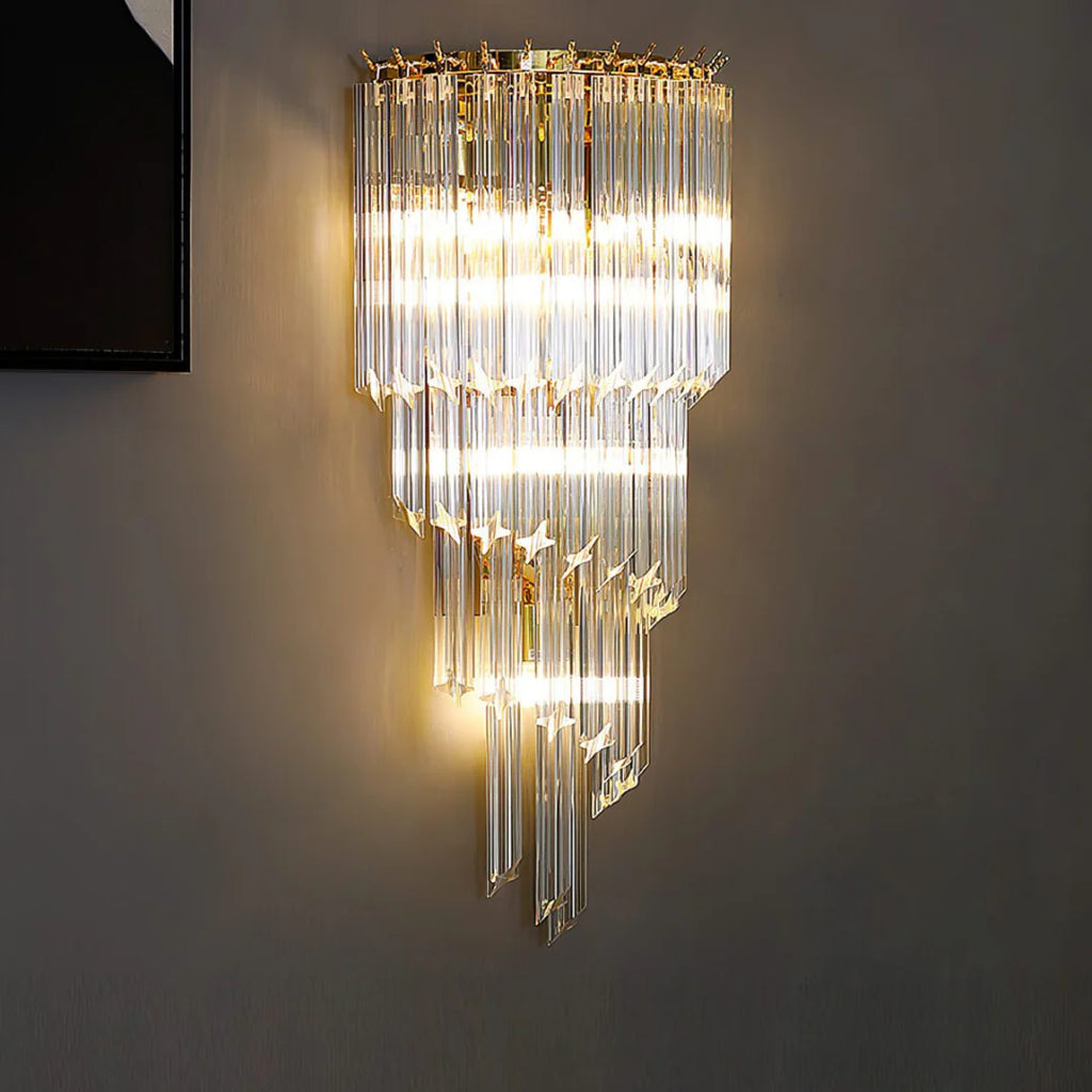Tapered Alana Crystal Wall Lamp