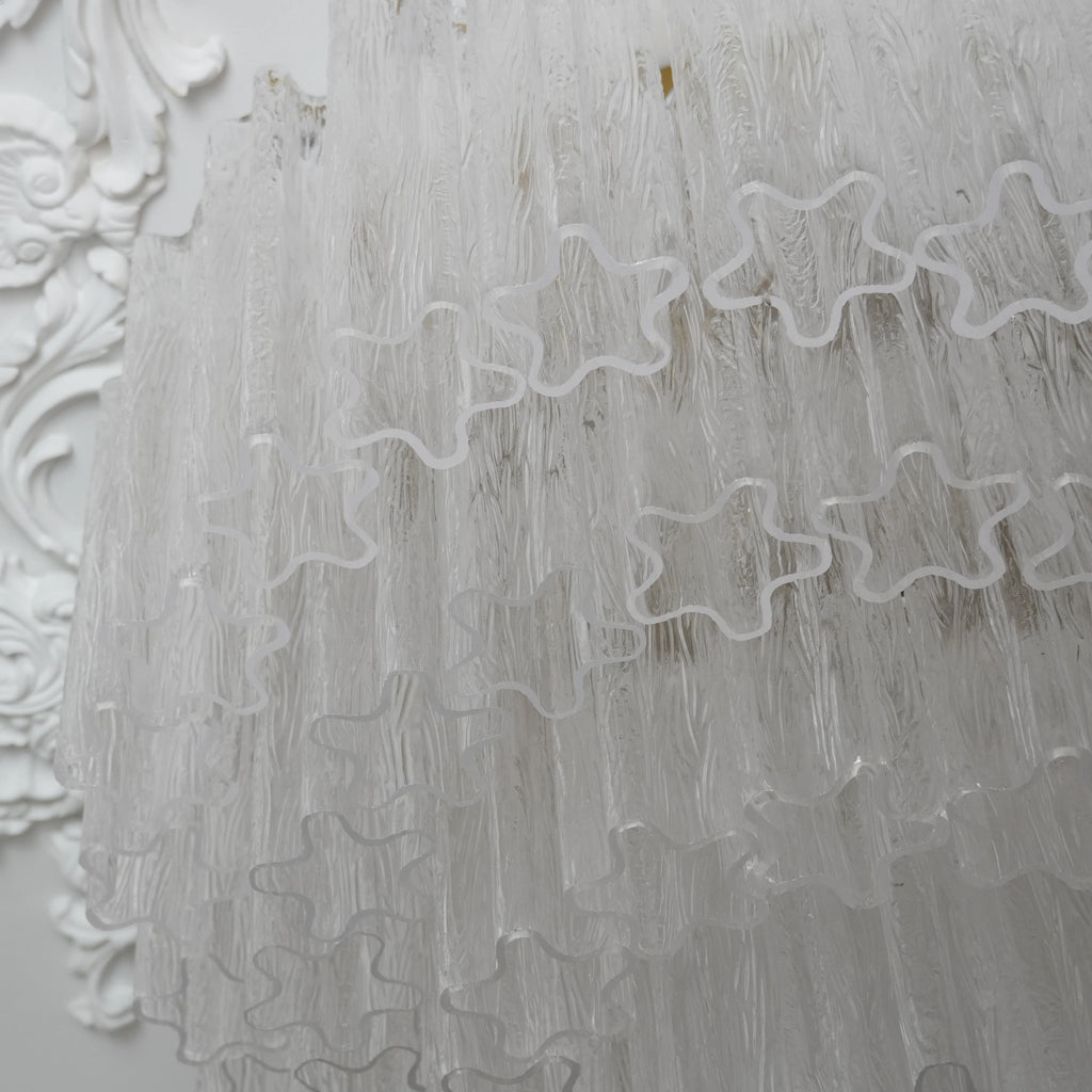 Vintage Murano Transparent Glass Ceiling Light