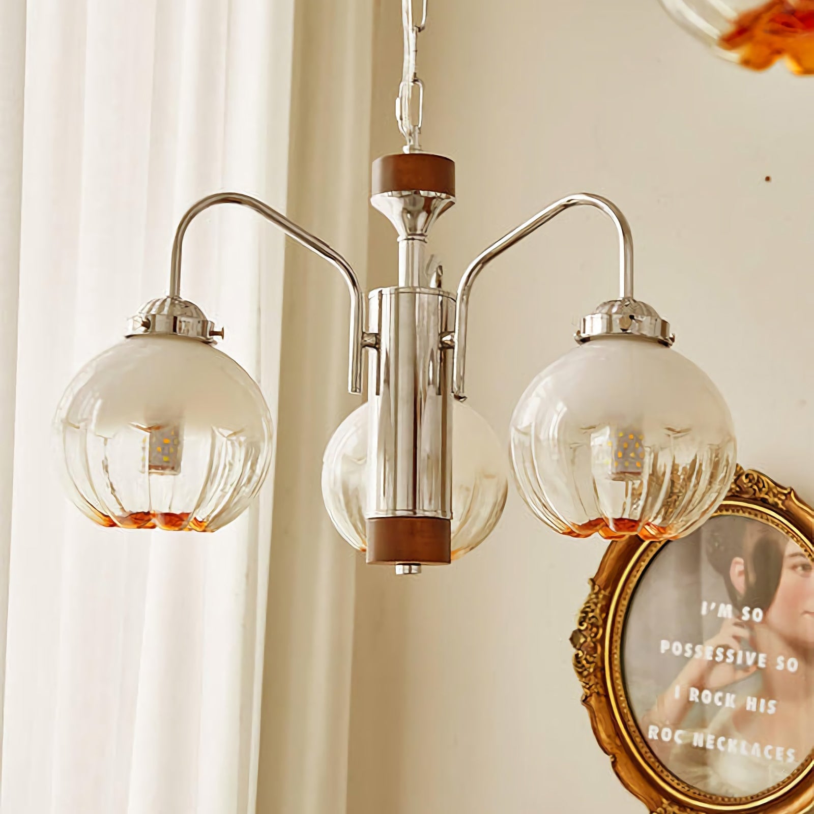 Flower Bud Glass Chandelier
