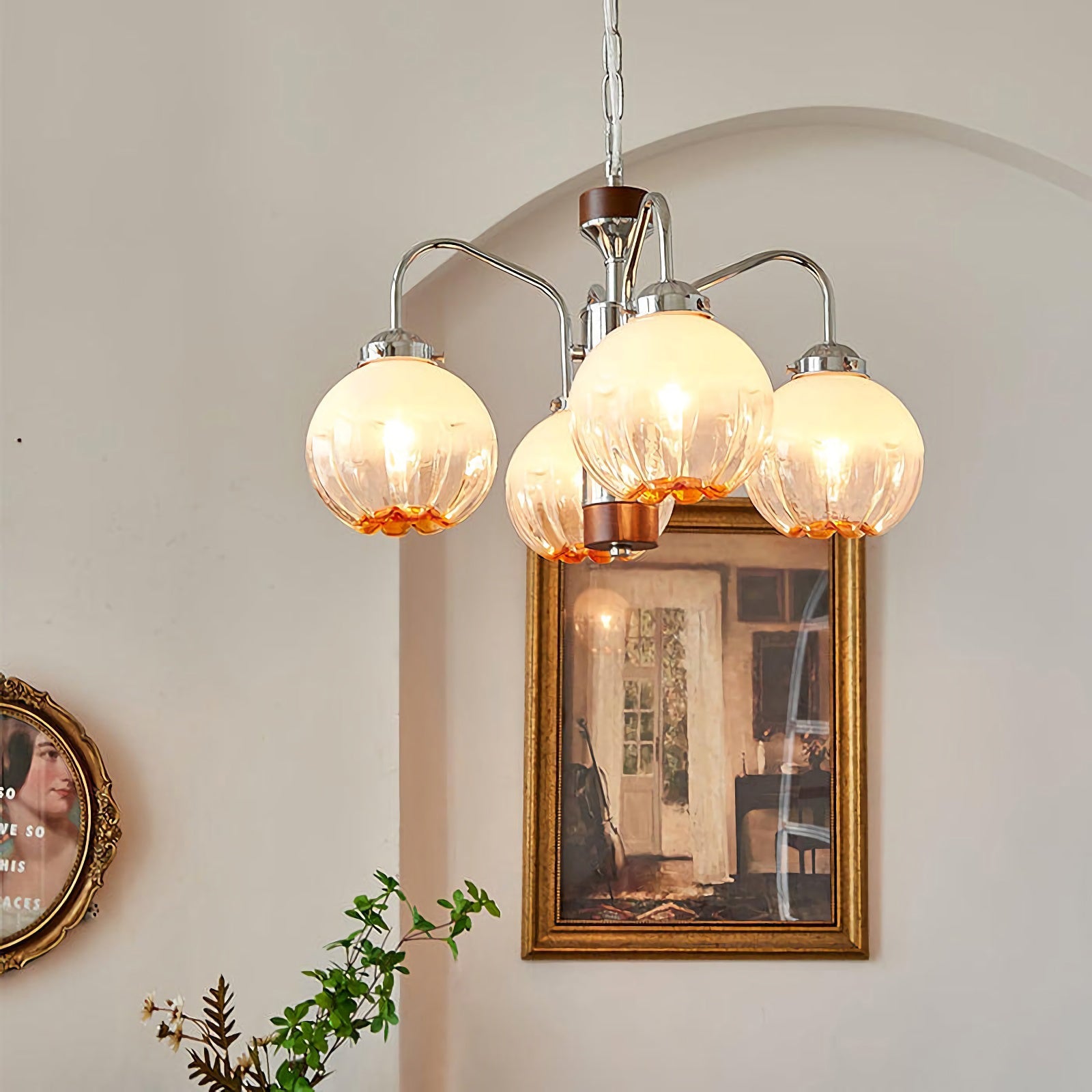Flower Bud Glass Chandelier