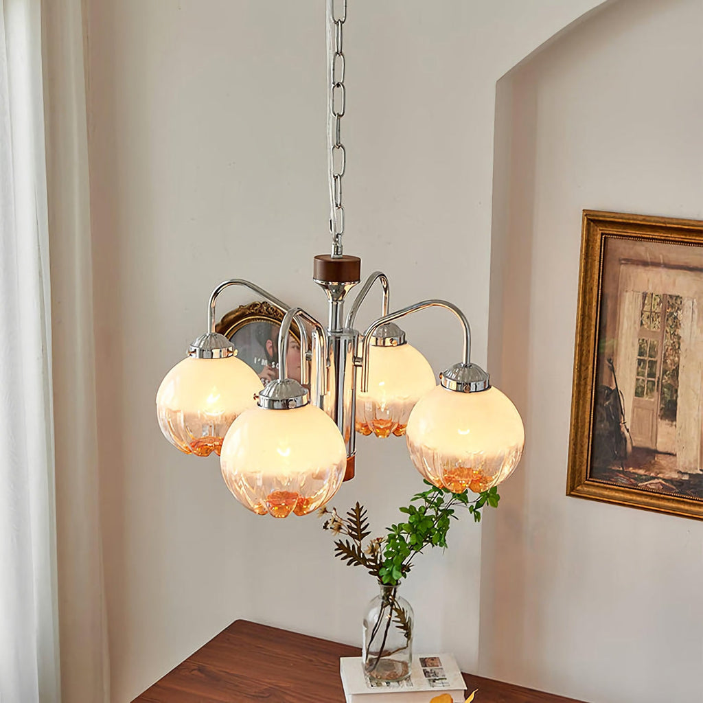 Flower Bud Glass Chandelier