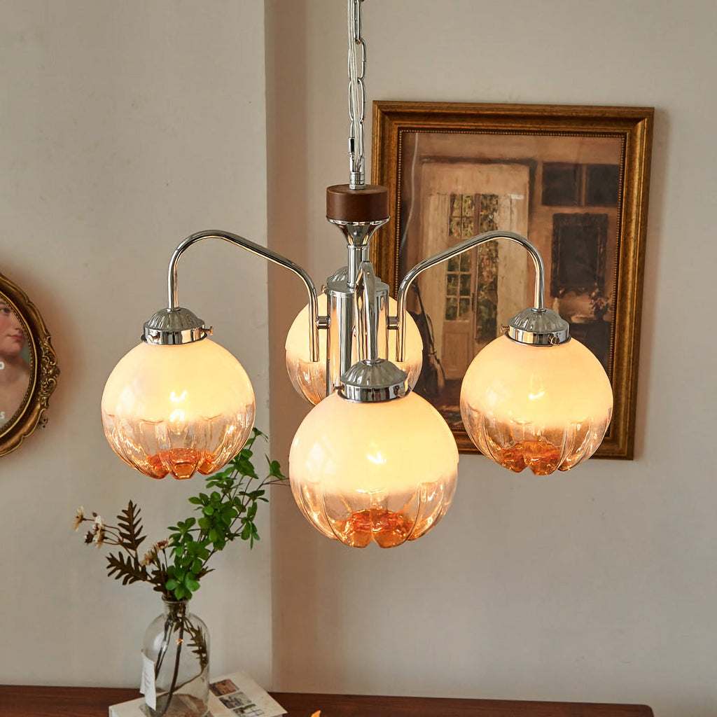 Flower Bud Glass Chandelier