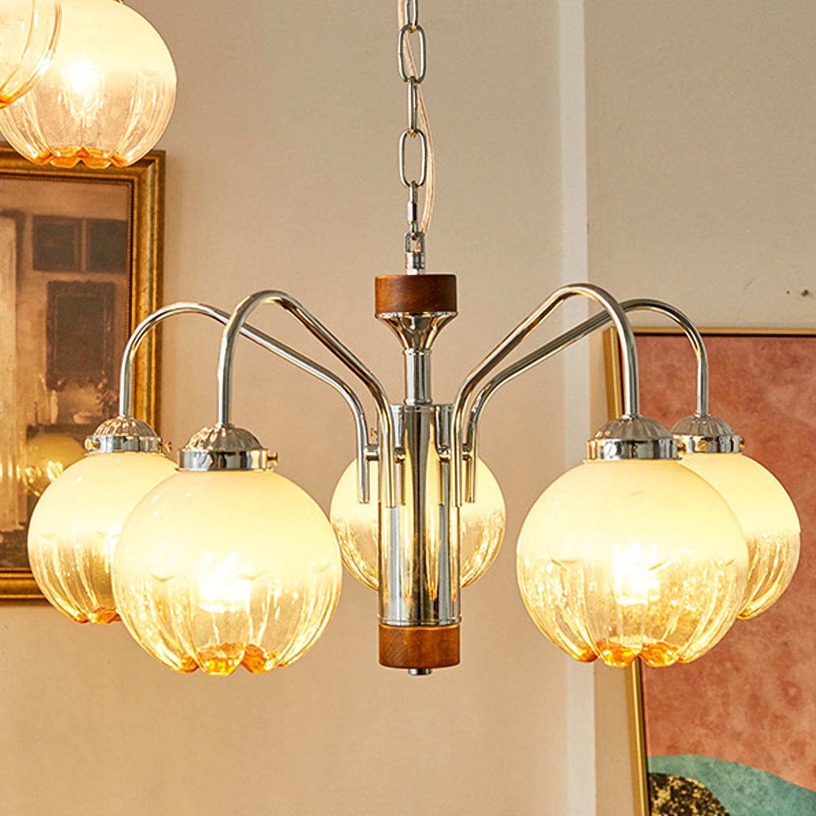 Flower Bud Glass Chandelier