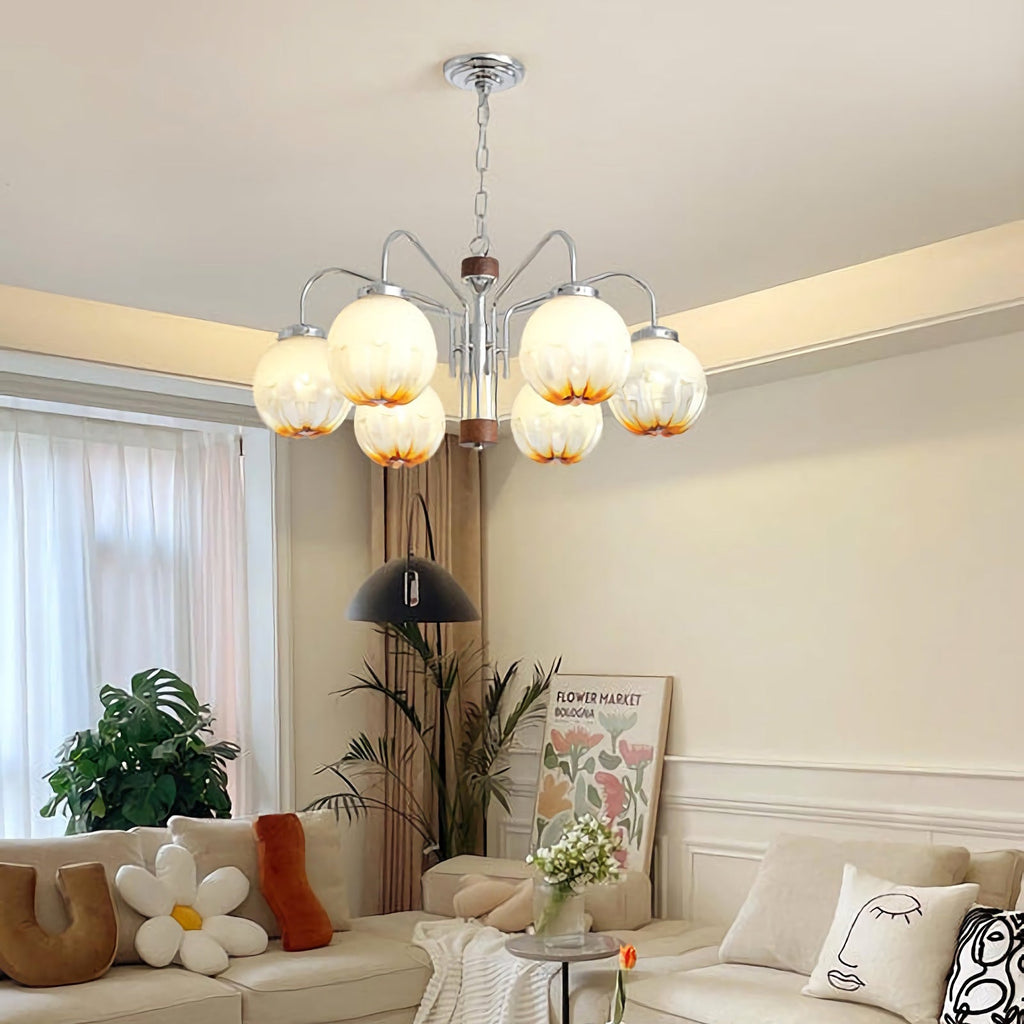 Flower Bud Glass Chandelier