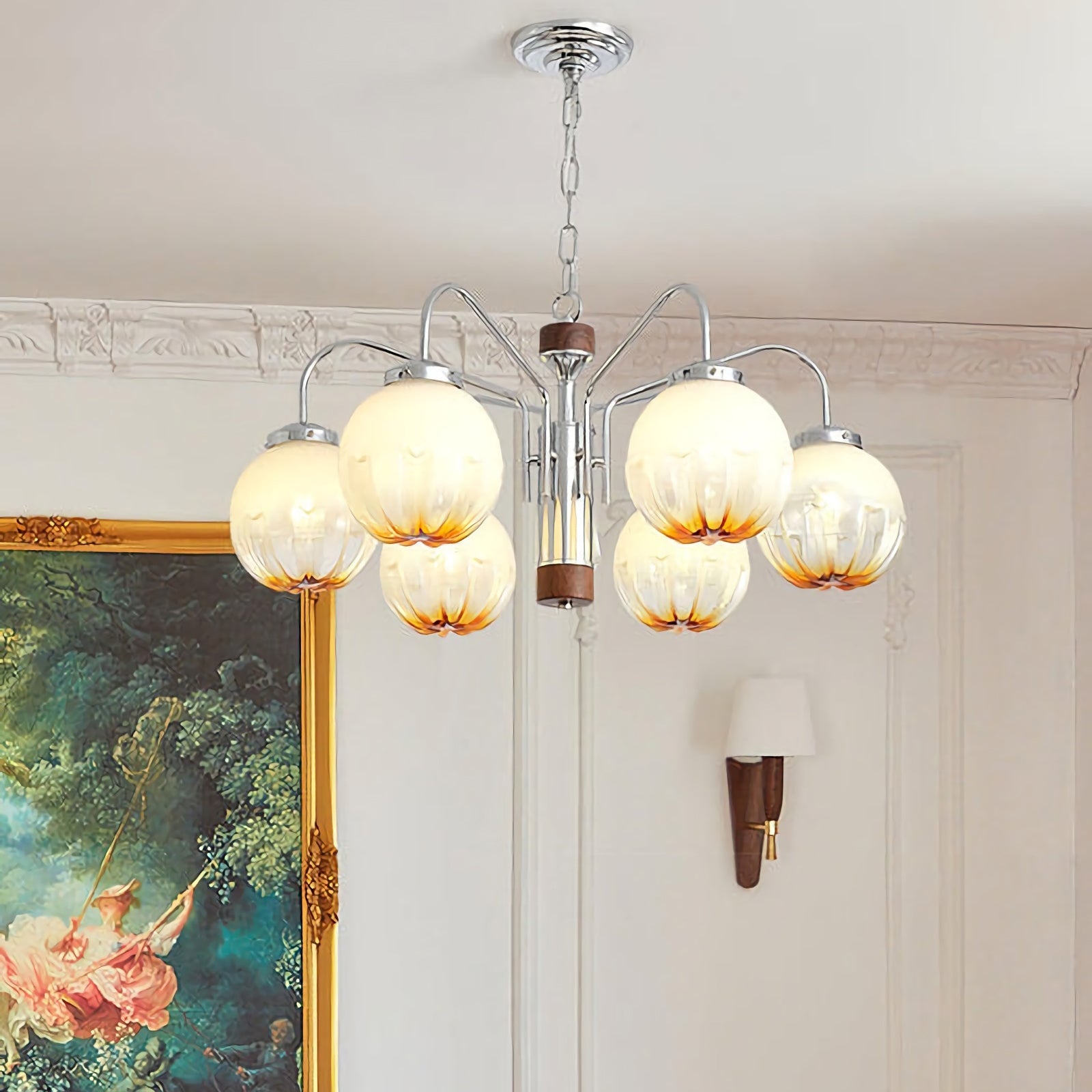 Flower Bud Glass Chandelier