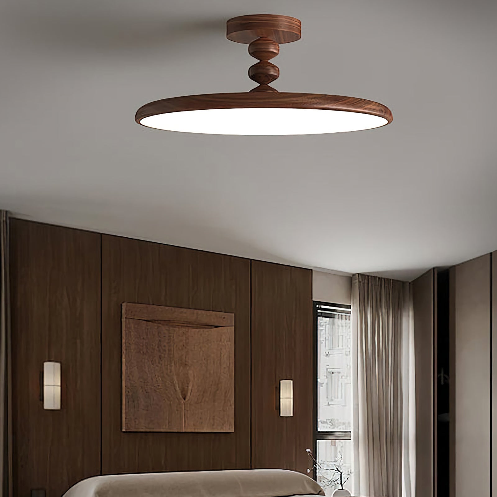 Walnut Ceiling Light