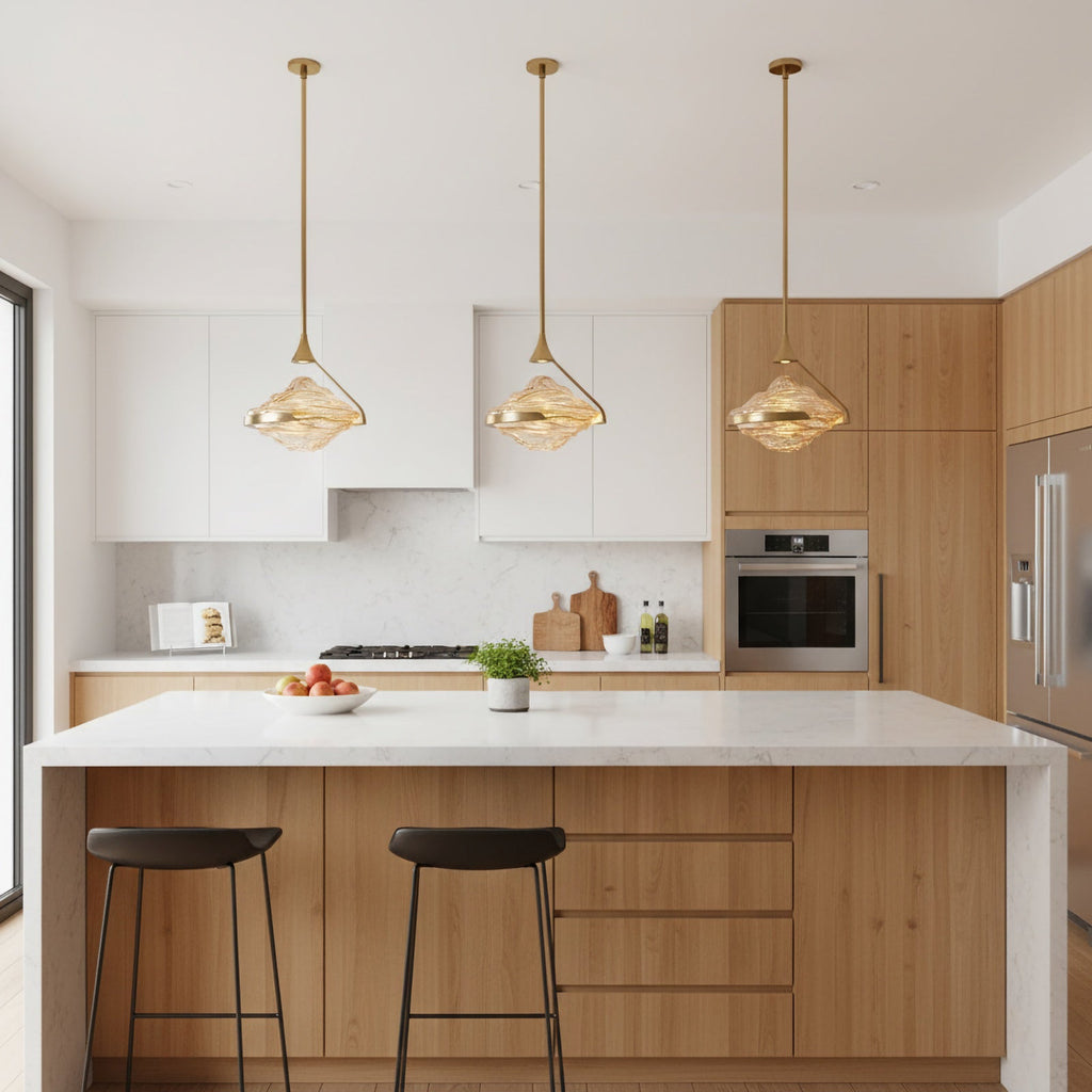 Wavy Glass Modern Pendant Light