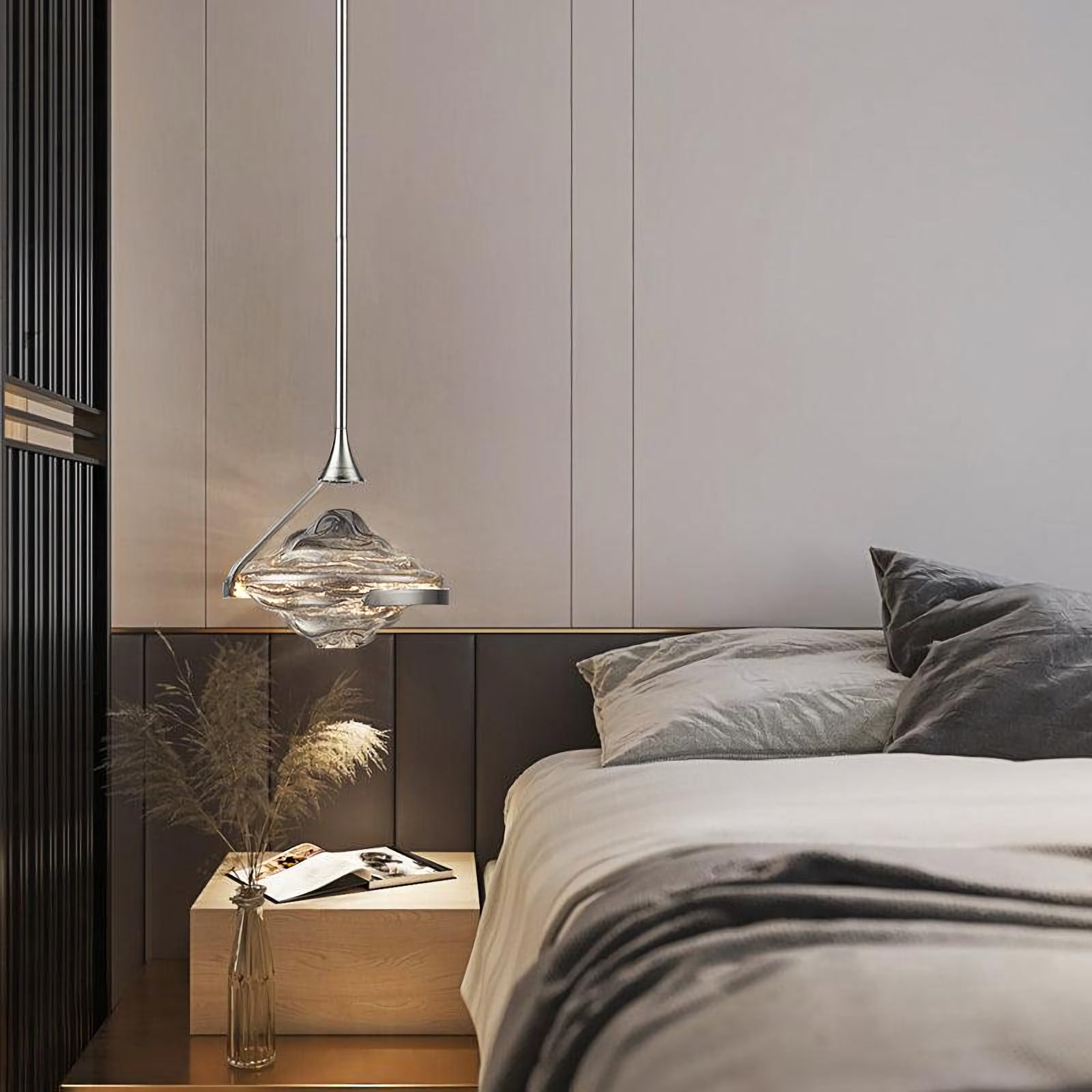 Wavy Glass Modern Pendant Light