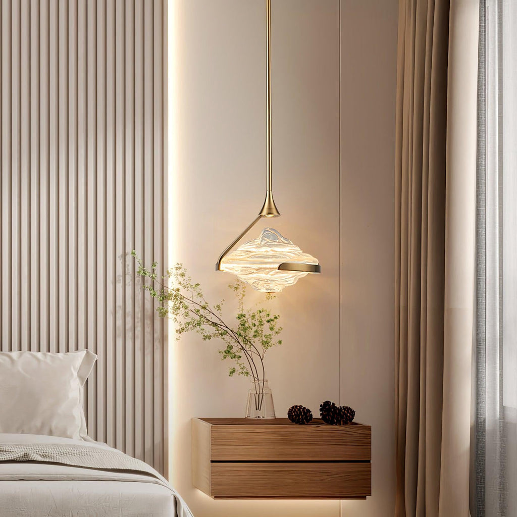 Wavy Glass Modern Pendant Light
