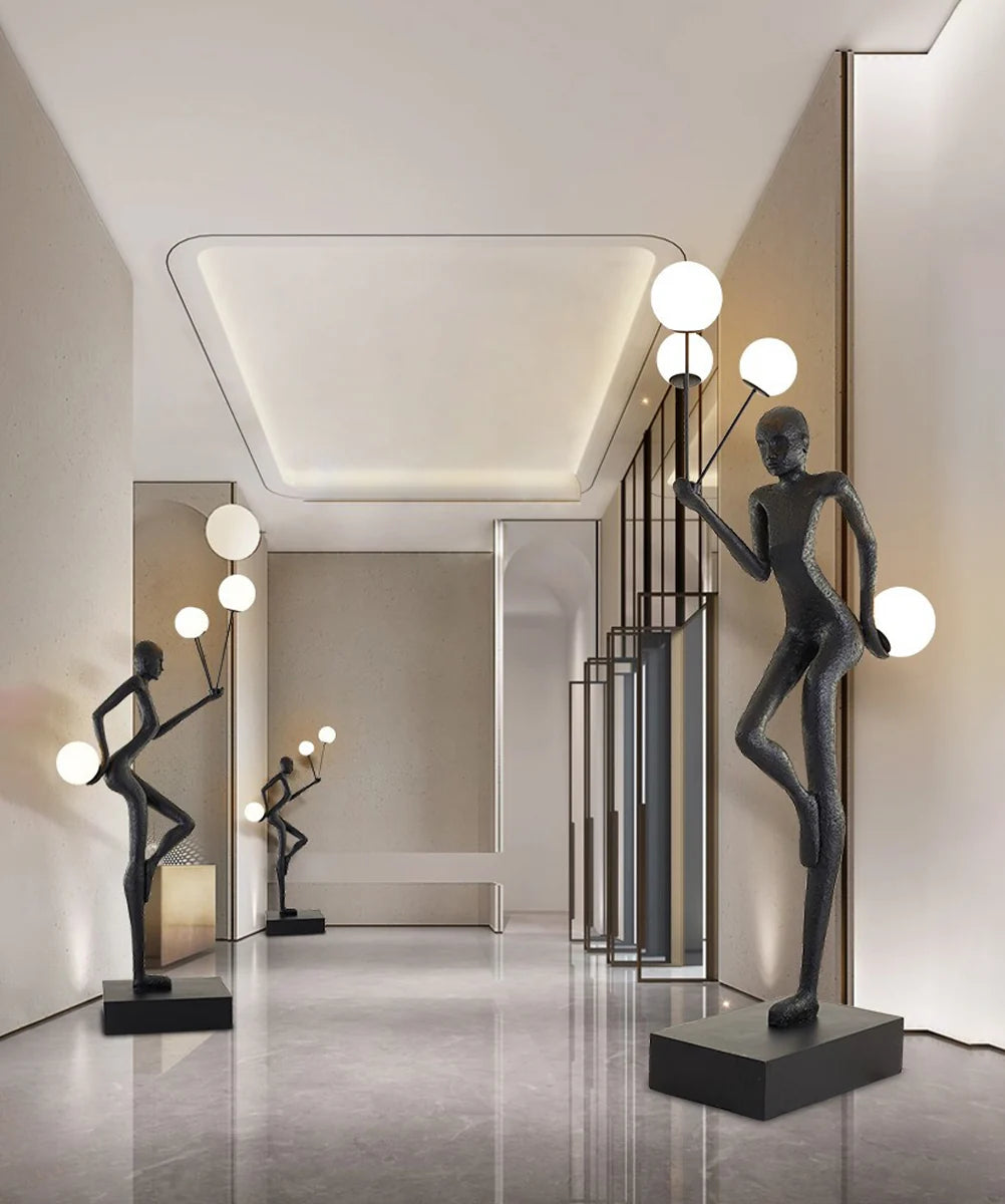 Welcome Sculpture Characters Floor Lamp