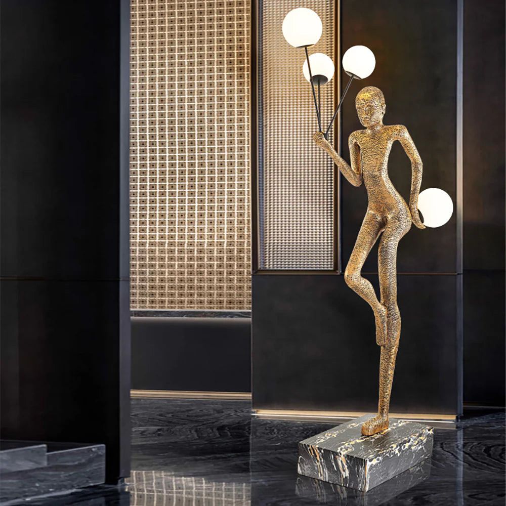 Welcome Sculpture Characters Floor Lamp
