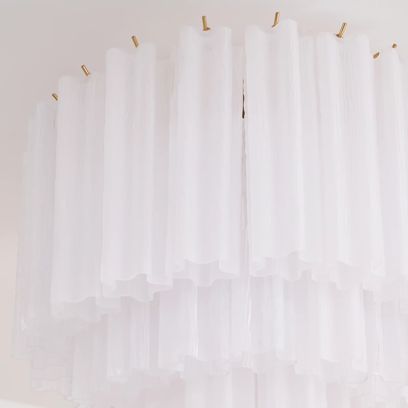 White Glass Tube Murano Ceiling Lamp