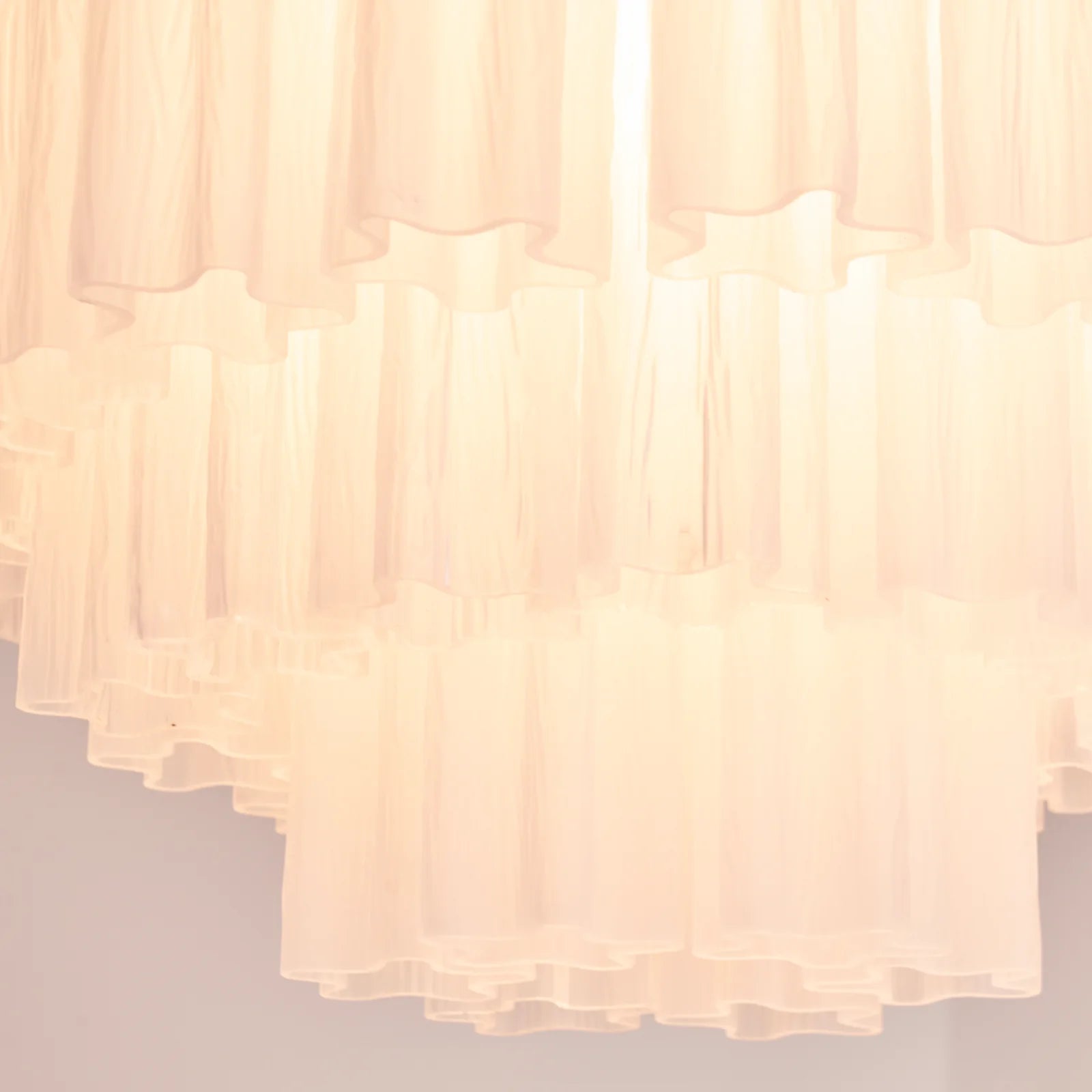 White Glass Tube Murano Ceiling Lamp