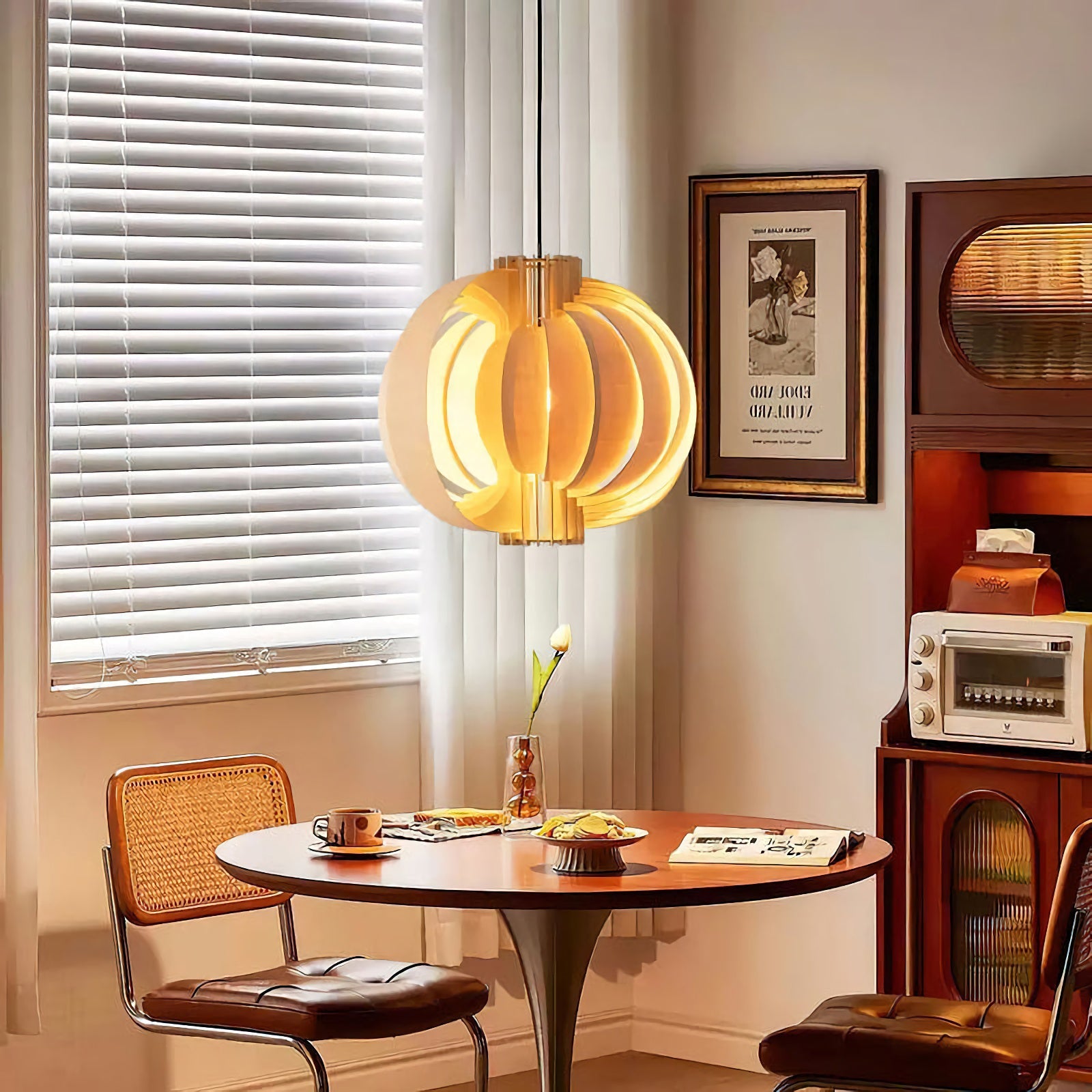 Wooden Lantern Pendant Lamp