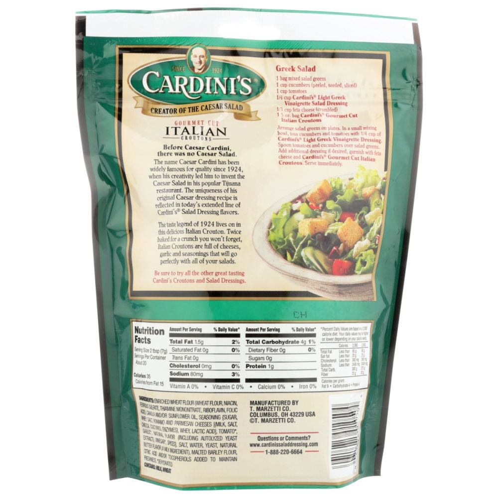 CARDINI'S
: Gourmet Cut Italian Croutons, 5 oz