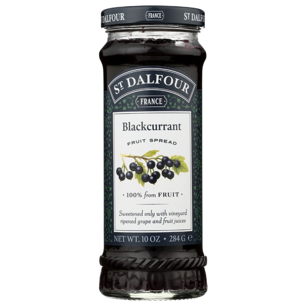 ST DALFOUR: Blackcurrant Fruit Spread, 10 oz
