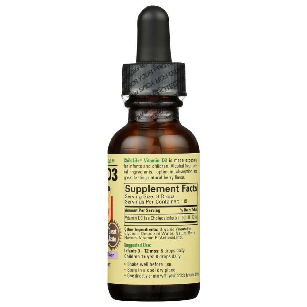 CHILDLIFE Vitamin D3 Drops -Supports Immune & Bone Health for all Kids
