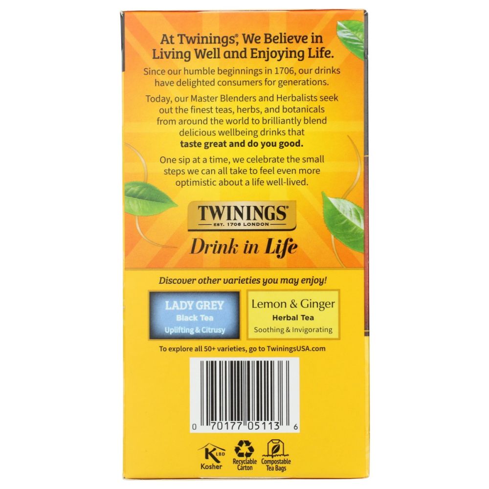 TWINING TEA: Earl Grey Tea, 50 bg