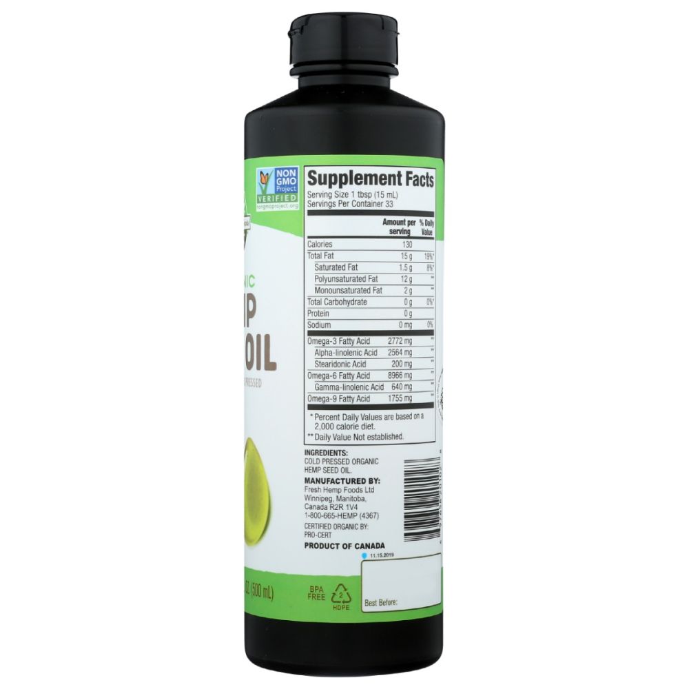MANITOBA HARVEST: Organic Hemp Seed Oil, 16.9 oz