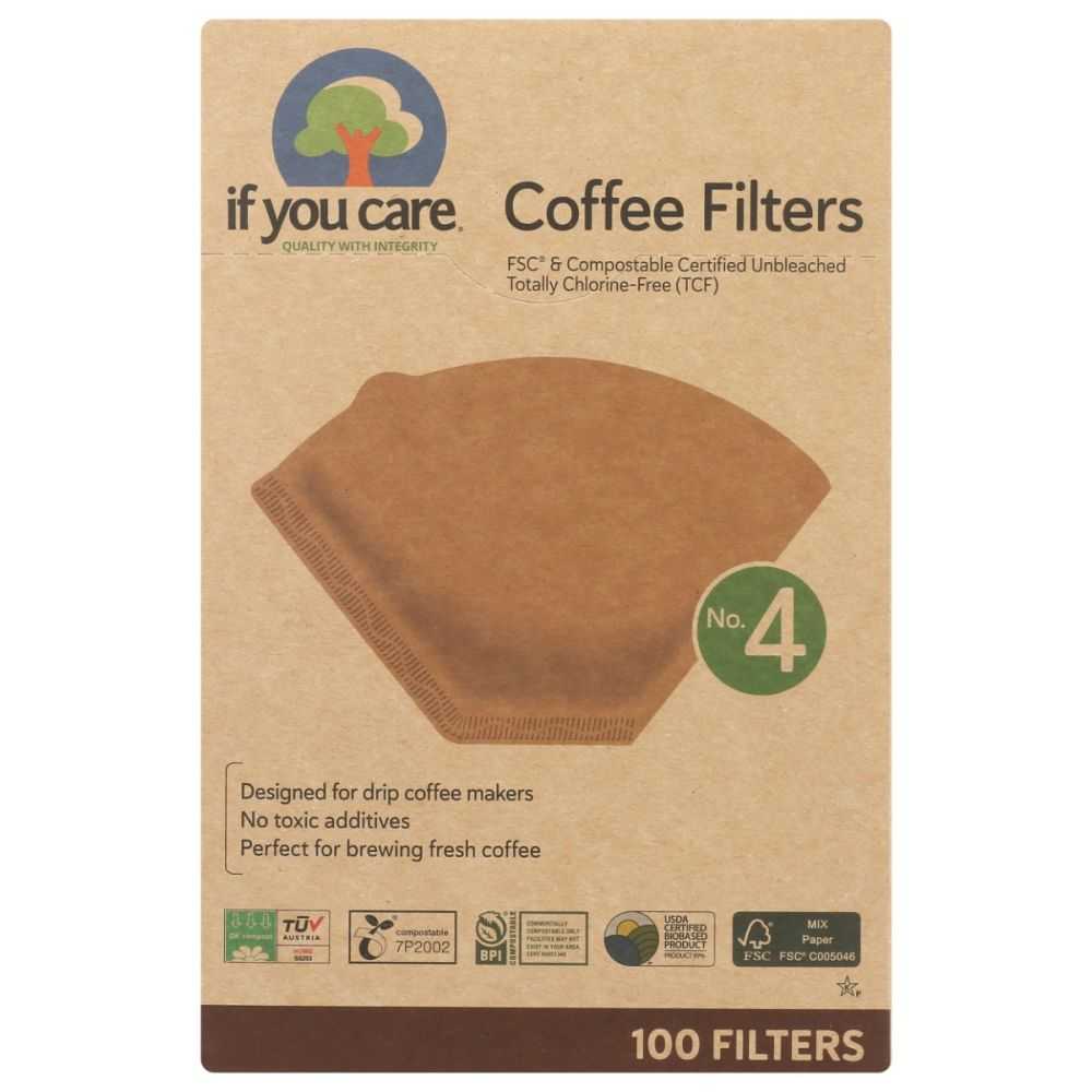 IF YOU CARE: No 4 Coffee Filters, 100 pc