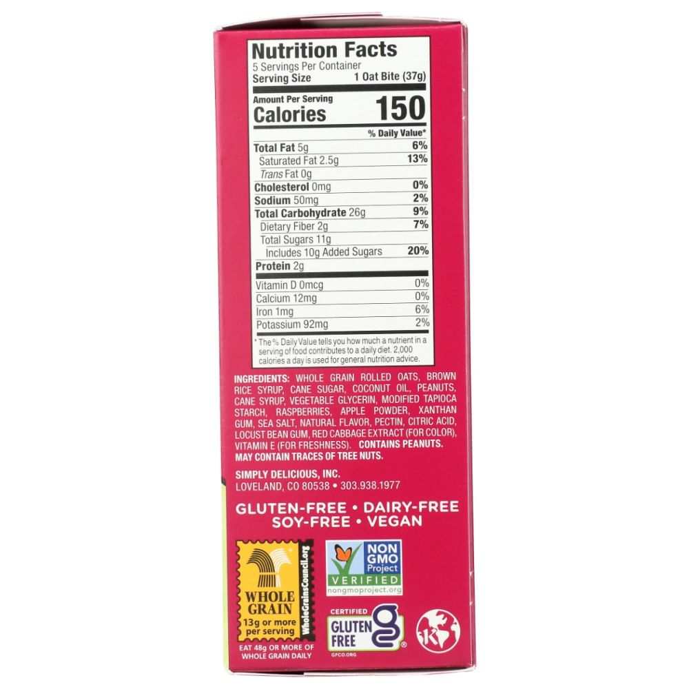 BOBOS OAT BARS: Peanut Butter and Jelly StuffD Oat Bites 5Ct, 6.5 oz
