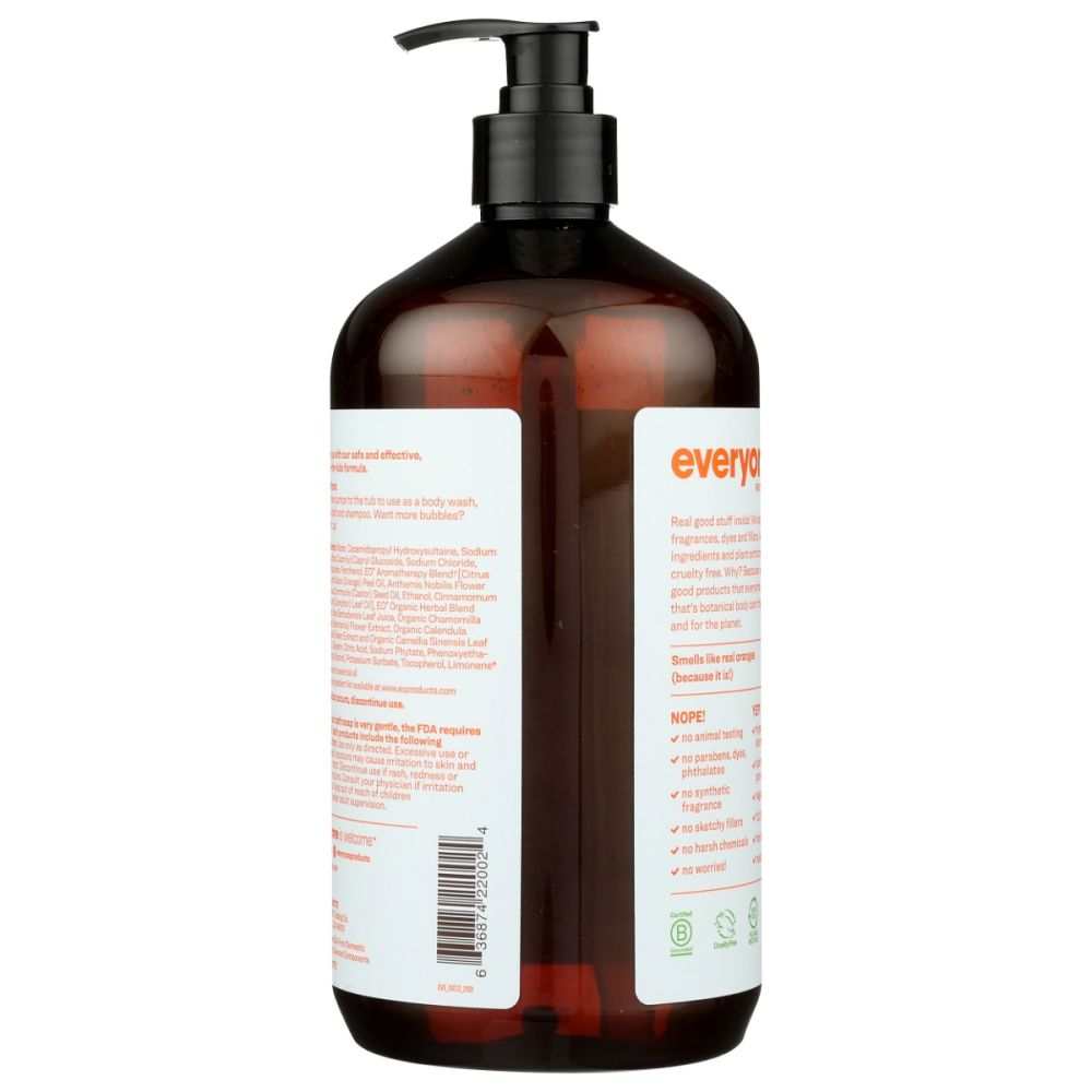 Everyone Orange Squeeze Kids 3in1 Soap - 32 oz - Gentle & Versatile