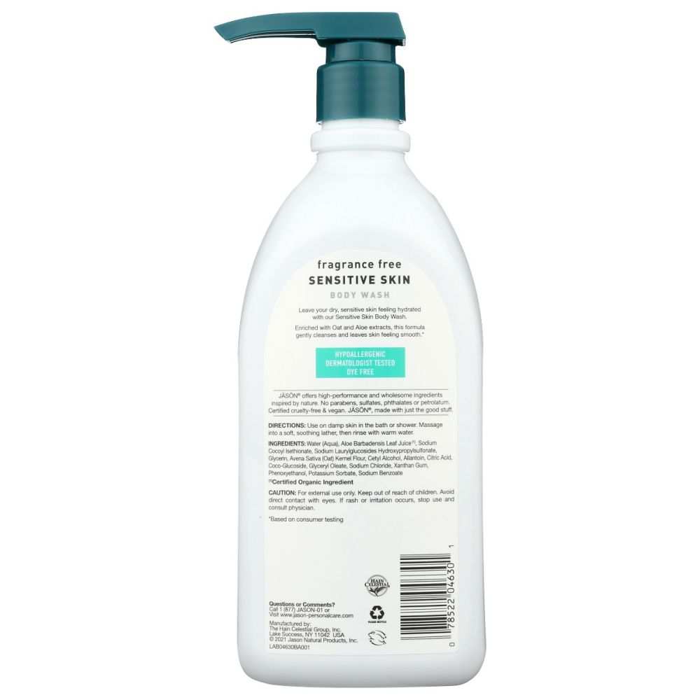 JASON: Sensitive Skin Body Wash -Gentle Hydrating Cleanser for Dry Skin