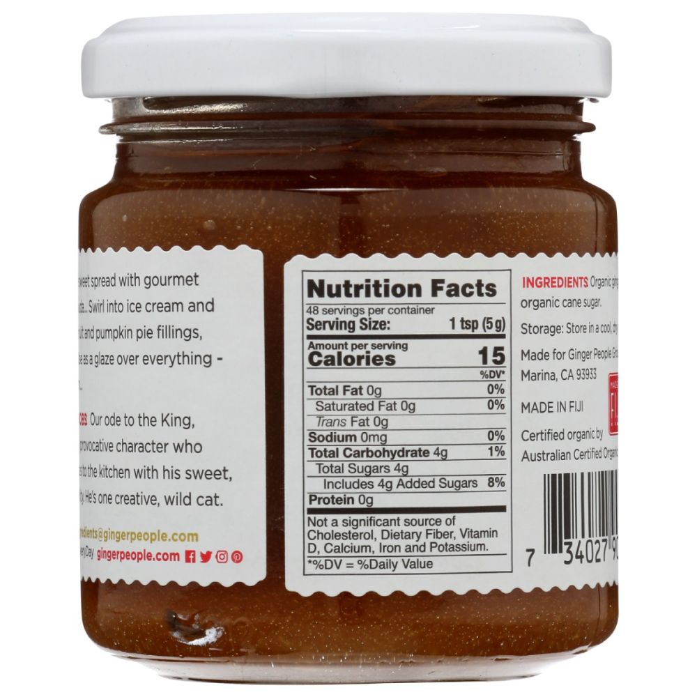 THE GINGER PEOPLE: Organic Ginger Spread, 8.5 oz