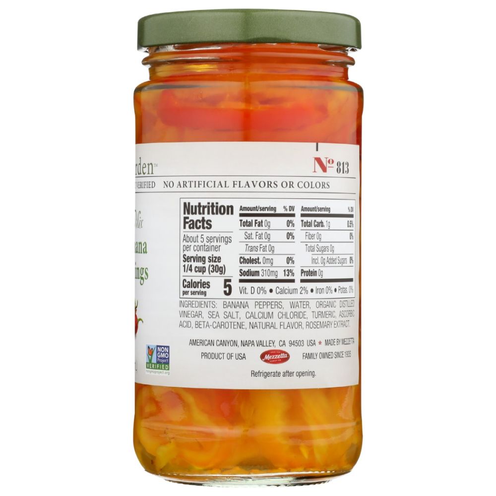 JEFFS NATURALS: Sunshine Mix Mild Banana Pepper Rings, 12 fl oz