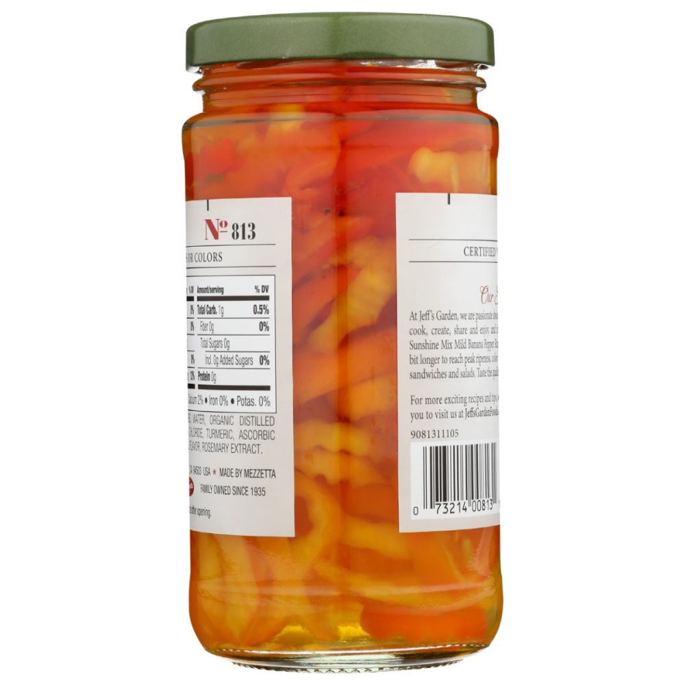JEFFS NATURALS: Sunshine Mix Mild Banana Pepper Rings, 12 fl oz