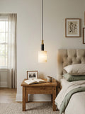 Modern Cylindrical Alabaster Pendant Lamp