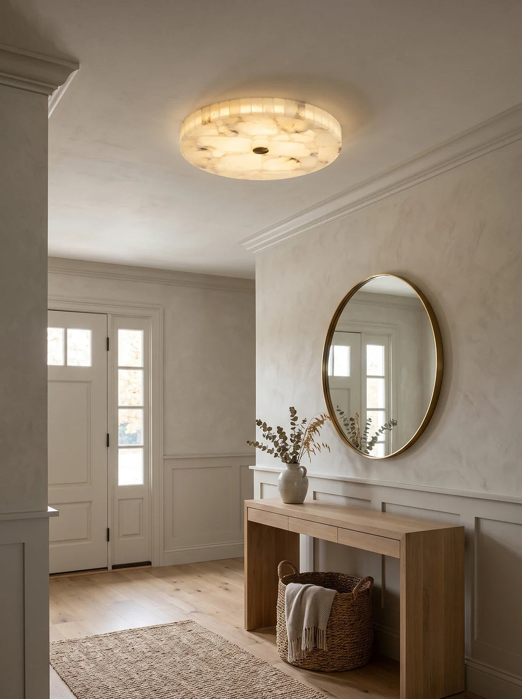 Alabaster Round Ceiling Lamp