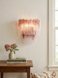 Star-Shaped Red Gradient Glass Wall Lamp
