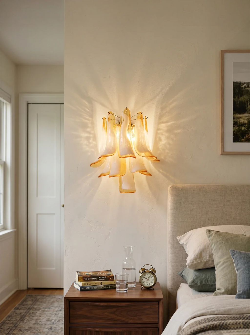 Vintage Murano Caramel Wall Lights