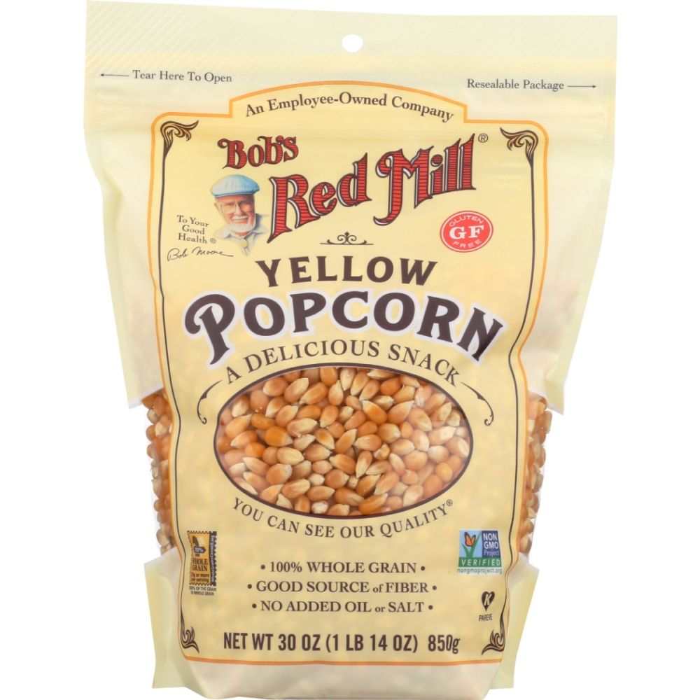 Bob's Red Mill Yellow Popcorn - 30 oz | Fresh & Fluffy Popcorn Kernels