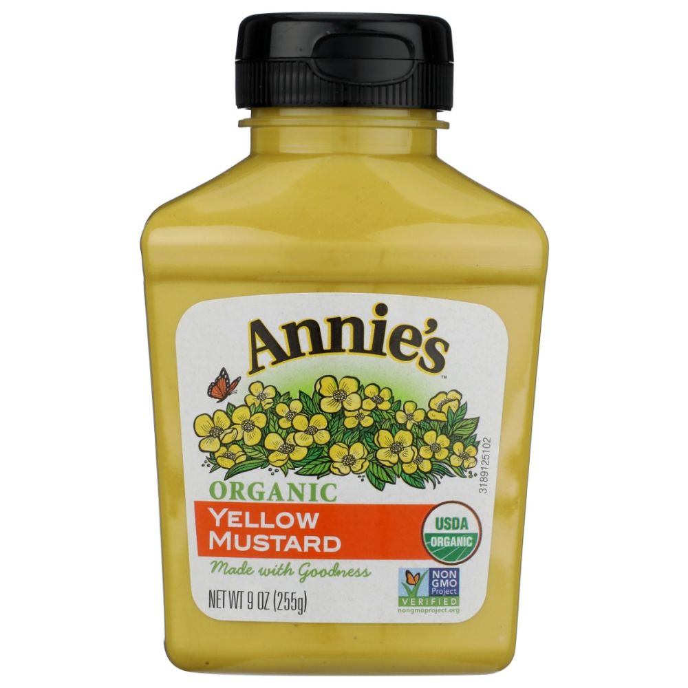 ANNIES HOMEGROWN: Organic Yellow Mustard, 9 oz